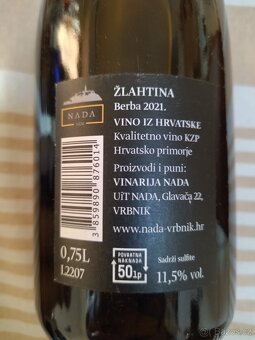 CHORVATSKÉ BÍLÉ VÍNO ŽLAHTINA - 2