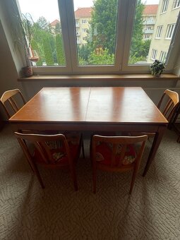 Stůl + 4 židle ( dřevo) - 2