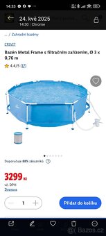 Prodám nový bazén nepoužitý kompletní balení. - 2