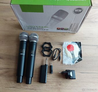 Bezdrátové mikrofony UHF ALPOWL s baterií 4000 mAh - 2