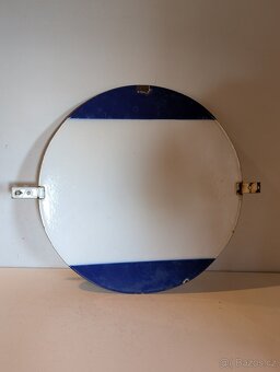 stará smaltovaná cedule ČSAD zastávka průměr 38 cm - 2