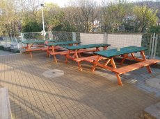 Zahradní posezení , pivní set , lavice , masiv ,stohovatelný - 2