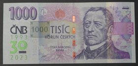 1000Kč • bankovka s přítiskem • Choceň • Vysoké Mýto - 2