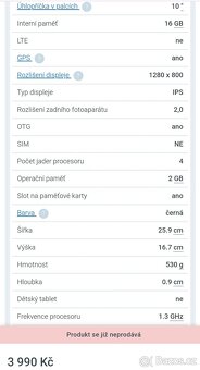 Tablet Acer Iconia One 10 - 2