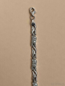 Náramek z bílého 14kt zlata - 2