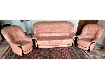 Luxusní italská kožená sedací souprava 3+1+1,5252 - 2