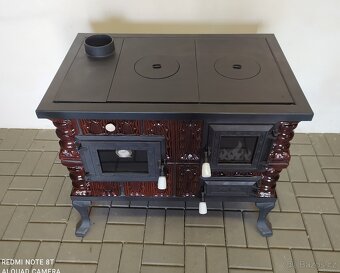 Kachlový sporák Anna levá hnědá - 2