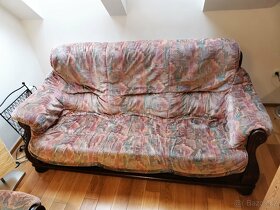 RUSTIKÁLNÍ SEDACÍ SOUPRAVA 3+1+1 - 2