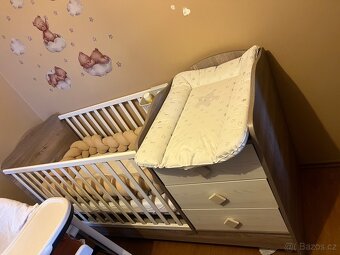 Dětská postýlka s prebalovakem - 2