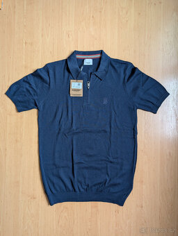 Navy polo tričko Burberry vel. M - 2