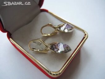 Náušnice Swarovski srdíčka Vitrail Ligh - 2