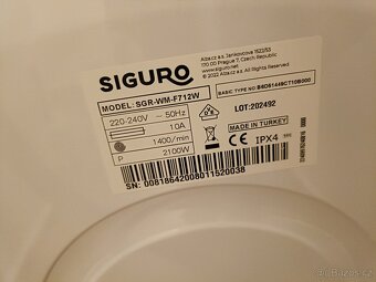 Siguro WM-F712W Wash Master  - AquaStop - 2