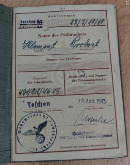 Originální Wehrpaß - 2