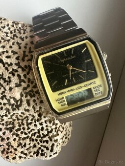 Retro hodinky mechanicke a quartz kombinace - 2