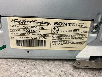 Autorádio FORD Sony MP3 - 2