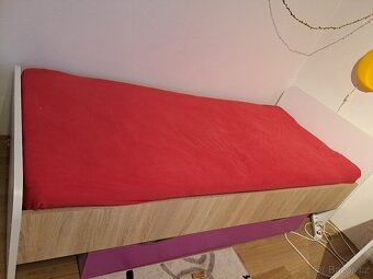 Postel 90x200,ulozny box(suplik) + kvalitni matrace - 2