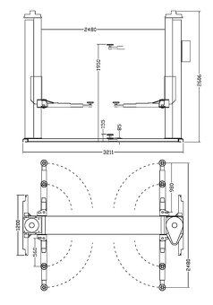Zavagli Santi EUROLIFT Z41/3S - dvousloupový zvedák - 2
