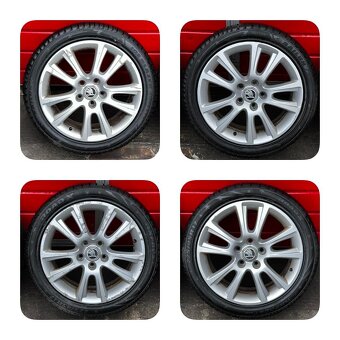 Original ALU kola Škoda 17" 7J ET54 zimní pneu 225/45/R17 - 2