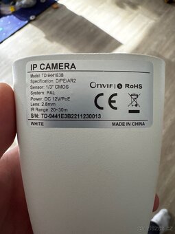 TD-9441E3B - bílá - H.265 (3.6 mm) - 4MP venkovní IP kamera - 2