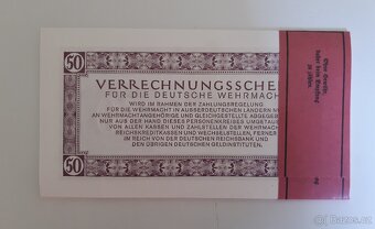 Kompletni 20ks balíček Wehrmacht 50 Reichsmark 1944,UNC - 2