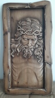 Drevený obraz Jezis Kristus 84×45cm.hr.4 cm - 2
