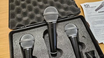 Dynamický mikrofon Samson R21 - sada 3ks v kufříku - 2