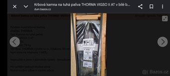 krbová kamna THORMA - nová - 2
