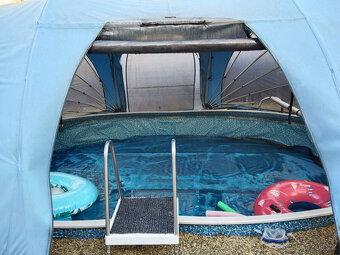 Zastřešení na oválný bazén typu Azuro, rozměry 6m x 4.5m - 2