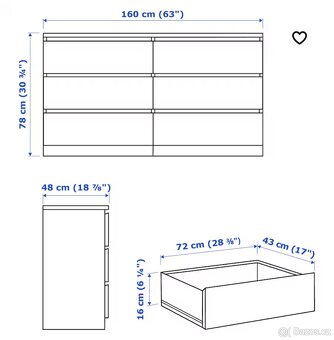Ikea malm komoda - 2
