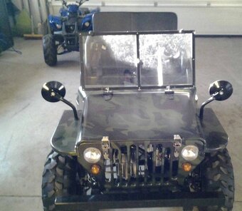 XTC JEEP WILLYS KINDERAUTO 150ccm 4TAKT MOTOR 2-SITZER AUTO - 2