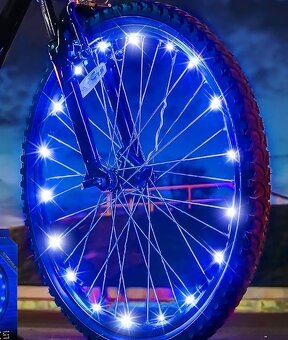 Modre LED paprskové světlo na kolo, 2 ks - 2