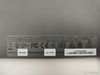 Přenosný monitor ASUS MB168B - 2
