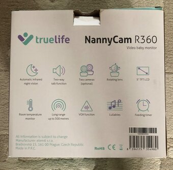 Digitální videochůvička Truelife NannyCam R360 - 2