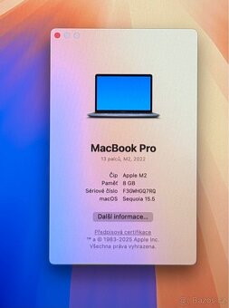 MacBook Pro M2 2022 CTO /8GB RAM/256GB SSD/Záruka - 2