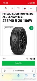 Pirelli scorpion celoroční 275/40/20 - 2