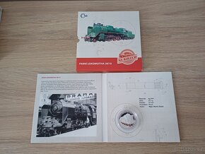 Stříbrná mince Na kolech - Parní lokomotiva 387.0 proof - 2
