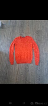 Oranžový pletený svetr značky Ralph Lauren - 2