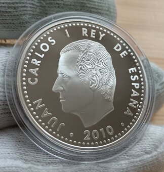 Stříbrná mince 10 €Španělsko Antonín Gaudi - 2