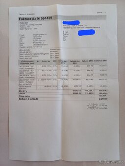 Epson tiskárna - nové náplně. - 2