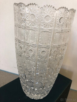 Broušená váza sklo Bohemia Crystal - 2