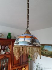 Lustr lampa velká starožitná ručně malovaná - 2