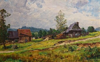 Augustin Mervart - Fiuráškovo na Pr. Bečvě - olej - obraz - 2