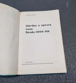 Kniha - ÚDRŽBA A OPRAVY VOZU ŠKODA 1000 MB - 2