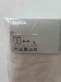 Ikea- závěsy Lenda- 1 pár 140x300 cm - 2