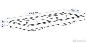 Dvojité umyvadlo 122x49cm IKEA - ÚPLNĚ NOVÉ - 2