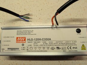 Mean Well HLG-120H-C350A LED driver, napájecí zdroj pro LED - 2