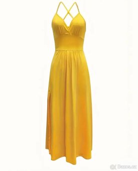 Šaty dlouhé nové žluté - 2