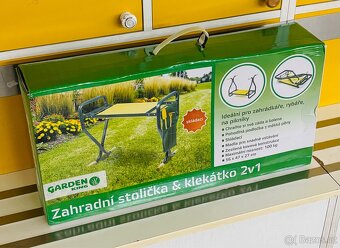 skládací zahradní stolička a klekátko 2v1 - 2
