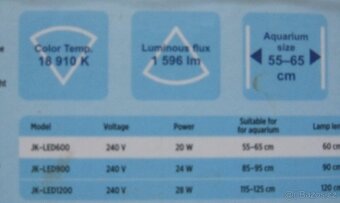 LED osvětlení 20W pro akvárium 60cm nové,nepoužité - 2