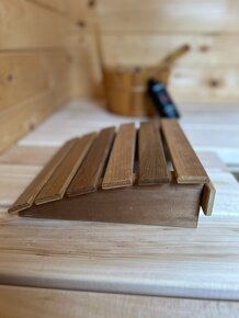 Saunový podhlavník - thermowood osika, lípa - 2